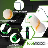 ToolSpace 10 darabos festőhenger szett 7cm - poliakril festékhez, bárány gyapjú 5
