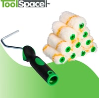 ToolSpace 10 darabos festőhenger szett 7cm - poliakril festékhez, bárány gyapjú 9