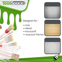 ToolSpace 22 részes ecsetkészlet - 4 radiátor ecset, 14 lapos ecset, 4 kerek ecset - Természetes sörte, fa nyél - Festéshez, lakkozáshoz 7