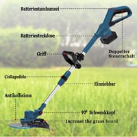 TOOLTESOO Akkus Fűkasza Makita Akkuhoz 750W Kefe Nélküli Motor 180° Összecsukható 6
