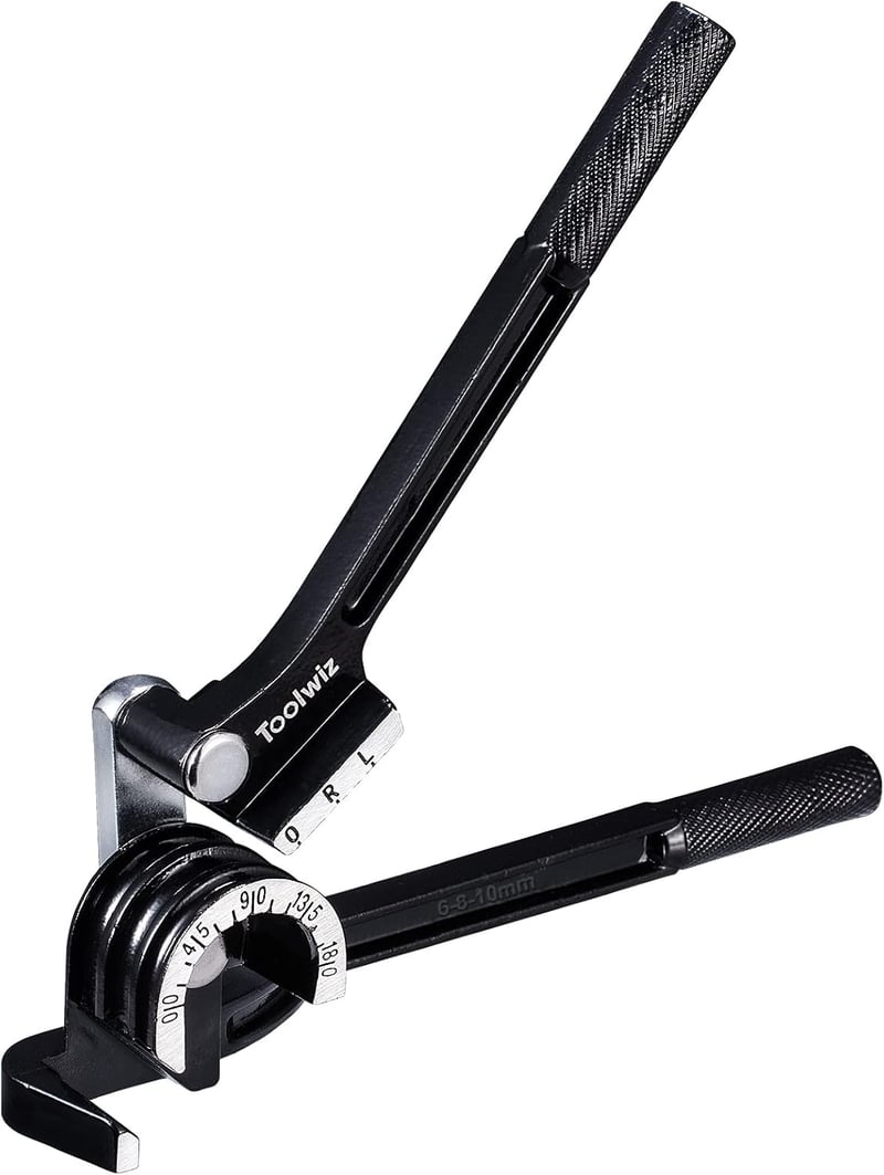 Toolwiz Csőhajlító Fogó 3-in-1 Fékvezeték Hajlító Szerszám 6-8-10 mm Alumínium Réz Cső Kézi Hajlítófogó Piros - Black