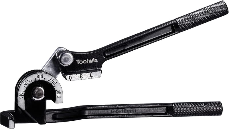 Toolwiz Csőhajlító Fogó 3-in-1 Fékvezeték Hajlító Szerszám 6-8-10 mm Alumínium Réz Cső Kézi Hajlítófogó Piros - Black