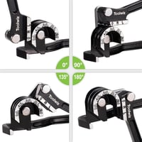 Toolwiz Csőhajlító Fogó 3-in-1 Fékvezeték Hajlító Szerszám 6-8-10 mm Alumínium Réz Cső Kézi Hajlítófogó Piros - Black 4