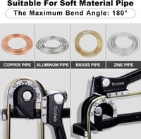 Toolwiz Csőhajlító Fogó 3-in-1 Fékvezeték Hajlító Szerszám 6-8-10 mm Alumínium Réz Cső Kézi Hajlítófogó Piros - Black 2