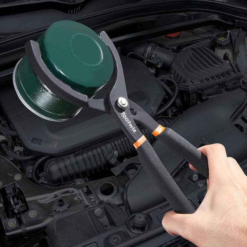 Toolwiz Olajszűrő Kulcs és Fogó Szett (2 db) Univerzális Olajcsere Szerszám 64-116 mm Szűrőkhöz Autó Motor Karbantartás