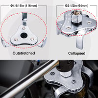 Toolwiz Olajszűrő Kulcs és Fogó Szett (2 db) Univerzális Olajcsere Szerszám 64-116 mm Szűrőkhöz Autó Motor Karbantartás 7