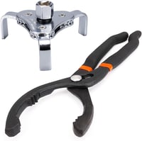 Toolwiz Olajszűrő Kulcs és Fogó Szett (2 db) Univerzális Olajcsere Szerszám 64-116 mm Szűrőkhöz Autó Motor Karbantartás 1