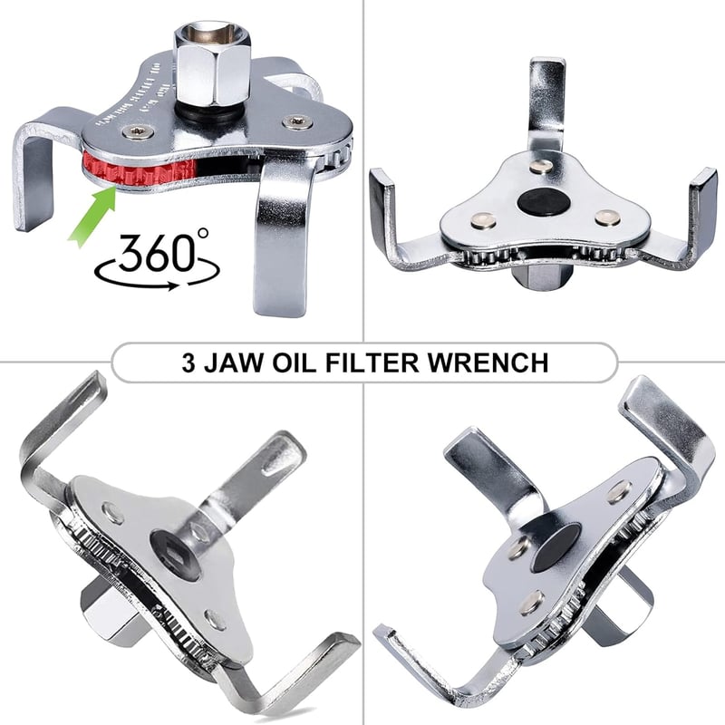 Toolwiz Olajszűrő Kulcs és Fogó Szett (2 db) Univerzális Olajcsere Szerszám 64-116 mm Szűrőkhöz Autó Motor Karbantartás