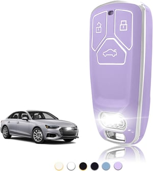 TOOMUME TPU maska za auto ključ Audi A3/A4/A5/A6/Q3/Q5/Q7 - ljubičasto-srebrna