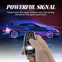TOOMUME TPU Autókulcs Tok Audi A3 A4 A5 A6 A7 A8 Q5 Q7 Q8 RS6 RS7 S3 S6 S7 SQ7 SQ8 E-Tron Kulcsvédő - Purple silver 6