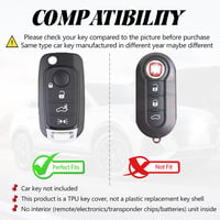 Husă cheie auto TOOMUME TPU pentru Fiat 500X 500L 500 Tipo Egea Toro Jeep Renegade Dodge Neon, protecție cheie neagră aurie, 4 butoane 3