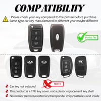 TOOMUME TPU Autókulcs Tok Hyundai i30 ix35 Kona Tucson Elantra Sonata Creta Verna Flip Kulcshoz - Silver-grey 3