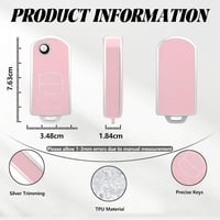 TOOMUME TPU Autókulcs Tok Mazda 2 3 5 6 CX-3 CX-5 CX-30 MX-5 Flip Kulcshoz - 2 Tasten, Pink silver 2