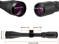ToopMount 3-9x40 Airsoft Távcső Lila Lencsebevonattal és Gyorscserélhető Fedéllel 2