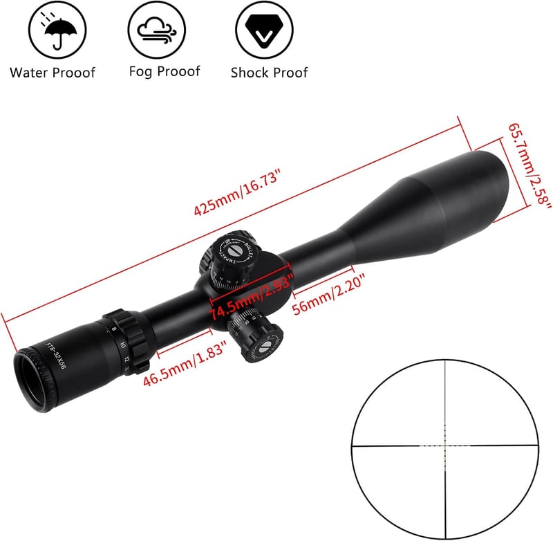 ToopMount 8-32x56 távcső Picatinny sínnel távolsági lövészethez