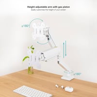 TOOQ DB1334TNR-W asztali monitortartó 13-34"-os kijelzőkhöz - fehér 4