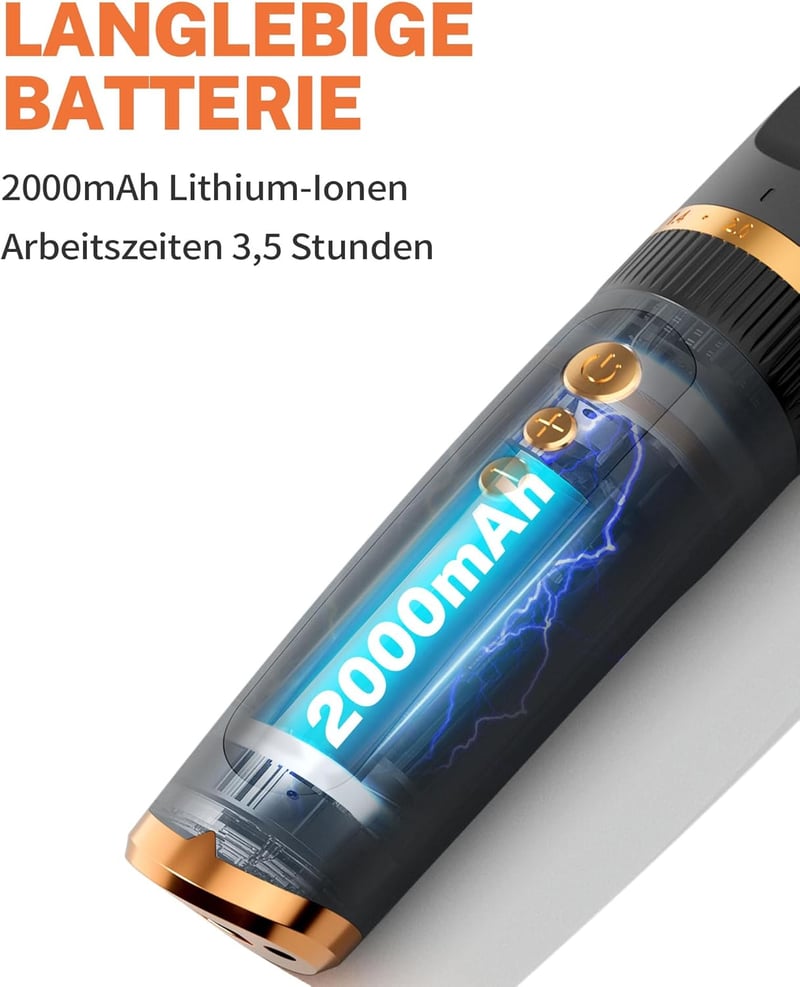 Toozey Professzionális Kutyanyíró - 7500 RPM Erős Motor, Csendes Működés, 33 Fogas Titán-Kerámia Penge, Vezeték Nélküli, Macskákhoz is, 6 Vá