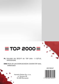TOP-2000 Copertă pentru caiete și cărți DIN A5, transparentă, texturată, polipropilenă reciclabilă, 0,09 mm, extra rezistentă, incoloră, 5 bucăți 3