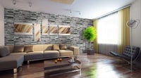 top.eco.wall 3D Dekoratív Falburkolat PVC Szürke FalPanel 10db 98 x 0.5 x 49.8 cm 8