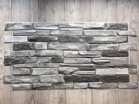 top.eco.wall 3D Dekoratív Falburkolat PVC Szürke FalPanel 10db 98 x 0.5 x 49.8 cm 2