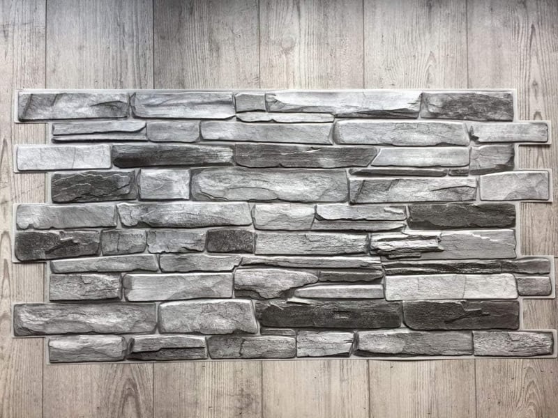 top.eco.wall 3D Dekoratív Falburkolat PVC Szürke FalPanel 10db 98 x 0.5 x 49.8 cm
