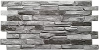 top.eco.wall 3D Dekoratív Falburkolat PVC Szürke FalPanel 10db 98 x 0.5 x 49.8 cm 1