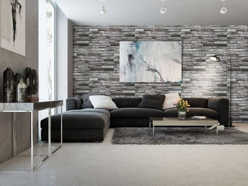 top.eco.wall 3D Dekoratív Falburkolat PVC Szürke FalPanel 10db 98 x 0.5 x 49.8 cm