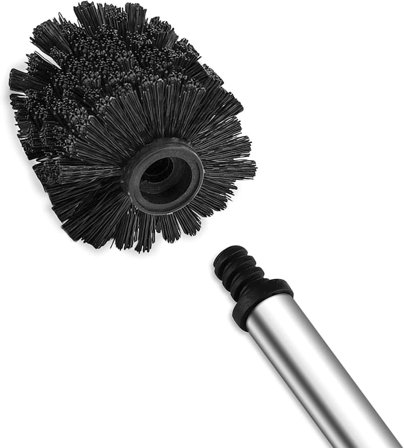 Top-spring WC kefe szett 4 darab rozsdamentes acél nyéllel, 7,5 cm átmérő, fürdőszobai kefe - Bürstenkopf Ø 7,5 cm, 4 Pieces, Diameter 7.5 Cm, Black
