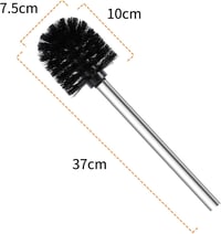 Top-spring WC kefe szett 4 darab rozsdamentes acél nyéllel, 7,5 cm átmérő, fürdőszobai kefe - Bürstenkopf Ø 7,5 cm, 4 Pieces, Diameter 7.5 Cm, Black 7