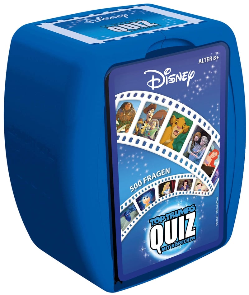 Kartová hra Top Trumps Quiz Disney edícia – Kvízová hra pre fanúšikov Disney – 2+ hráčov – od 8 rokov – 1 balenie