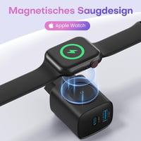 TOPADRE 3 v 1 Nabíjačka na Apple Watch s 20W USB-C rýchlonabíjačkou, kompatibilná s iPhone 17/16/15/14/13, AirPods a iPad, 1 m kábel, biela 3