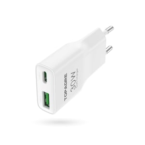 TOPADRE 30W USB-C brzi punjač, mini adapter, kompatibilan s iPhone 17/16, kompaktni mrežni punjač