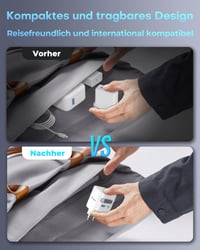 TOPADRE 65W USB-C Výsuvná sieťová nabíjačka s 3 portami pre Apple Watch iWatch s11/10/9/8/SE/Ultra MacBook iPad iPhone 17/16/15 Galaxy Rýchlonabíjačka biela 6
