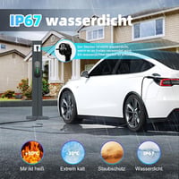 TopAutoGear Type 2 Schuko elektromos autó töltőkábel 10m 3.68kW IP65 vízálló 5
