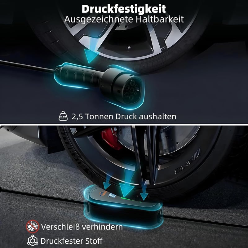 TopAutoGear Type 2 Schuko elektromos autó töltőkábel 10m 3.68kW IP65 vízálló