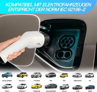Cablu de încărcare TopAutoGear Type 2 Schuko 3,7 kW, monofazat, 6 m, 8-16 A, încărcător portabil pentru mașini electrice Model 3, Y, ID.3, MG4, Q4, GLA, Zoe 4