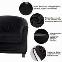 Husă pentru fotoliu TOPCHANCES din catifea elastică, extensibilă, cu brațe, pentru scaun de cafenea, fotoliu club, scaun de lounge și scaun de cocktail 6