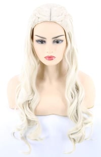Topcosplay Khaleesi cosplay paróka - szőke, hosszú hullámos 5
