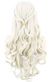 Topcosplay Khaleesi cosplay paróka - szőke, hosszú hullámos 1