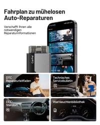 Diagnostické zariadenie TOPDON Carpal-A OBD2 s Bluetooth pripojením, 6 servisných funkcií resetovania, kompletná diagnostika systémov, kompatibilné s iOS a Android 7