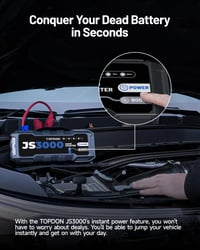 TOPDON JS3000 Jump Starter și Power Bank auto, 12V, pentru motoare pe benzină de până la 9L și diesel de până la 7L 3
