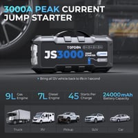 TOPDON JS3000 Jump Starter și Power Bank auto, 12V, pentru motoare pe benzină de până la 9L și diesel de până la 7L 2