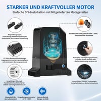TOPENS RK990T Tolókapu Motor Automatikus Kapunyitó 2 Távirányítóval 1000 kg Teherbírás 12 m Kapuhossz 4 m Fogasléc 4