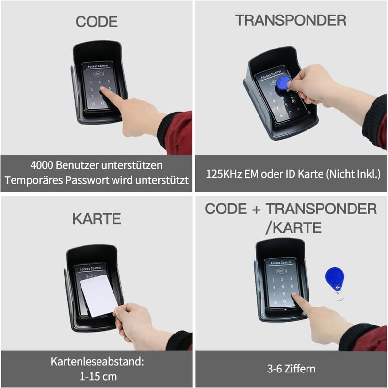 TOPENS TC175P Vezetékes Kapu Nyitó Digitális Billentyűzettel PIN Kód Záras Vízálló