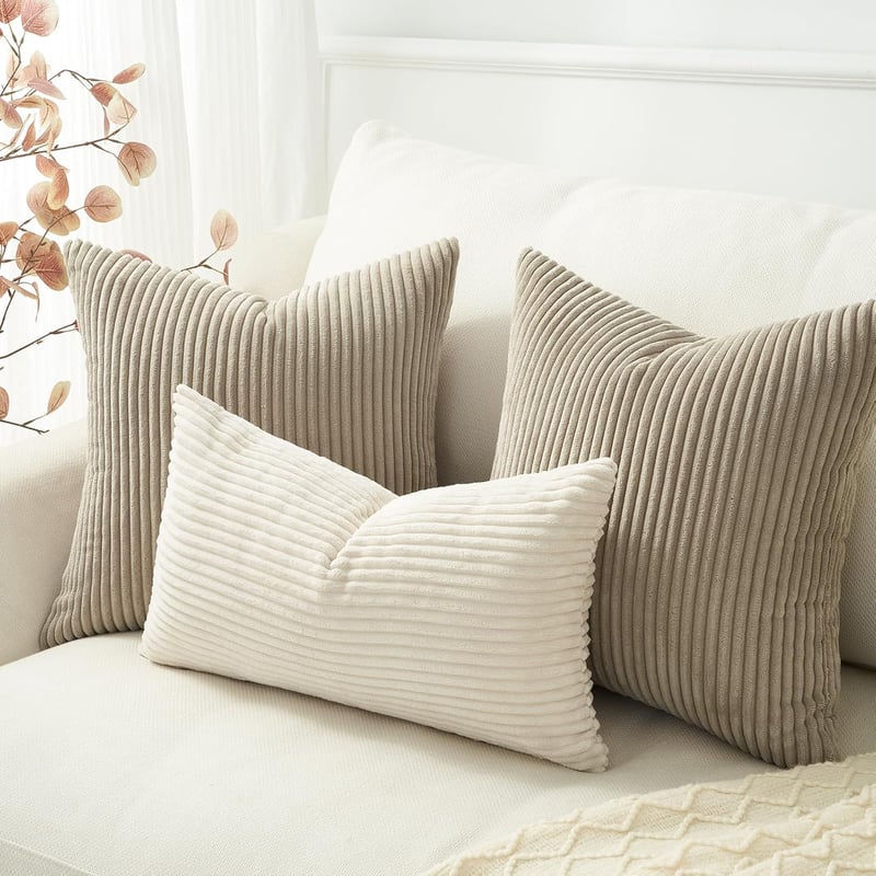Topfinel 2 db Taupe Kordbársony Párnahuzat 40x40 cm Puha Dekoratív