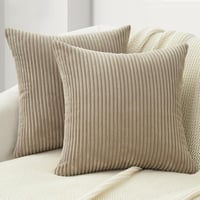 Topfinel 2 db Taupe Kordbársony Párnahuzat 40x40 cm Puha Dekoratív 1