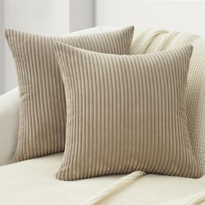 Menčestrová obliečka na vankúš Topfinel, taupe - 40x40 cm, 2 ks