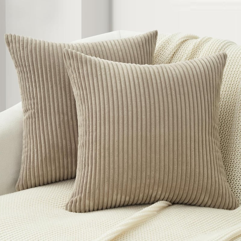Topfinel 2 db Taupe Kordbársony Párnahuzat 40x40 cm Puha Dekoratív