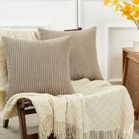 Topfinel 2 db Taupe Kordbársony Párnahuzat 40x40 cm Puha Dekoratív 4