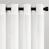Topfinel fehér voile függöny szalon nappali 140x260 cm 2 darab átlátszó - 140L x 260A cm (2 Pannelli), 2, White 1